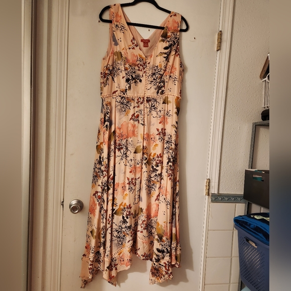 Floral Sleeveless Midi Dress Size 14 - Picture 1 of 5